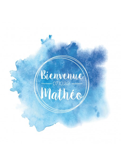 Faire-part naissance aquarelle