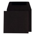 Enveloppe carrée noir (14 x 12,5 cm)
