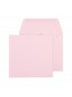 Enveloppe carrée rose (14 x 12,5 cm)
