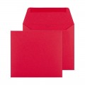 Enveloppe carrée rouge (14 x 12,5 cm)