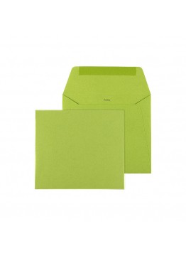 Enveloppe carrée vert tendance (14 x 12,5 cm)